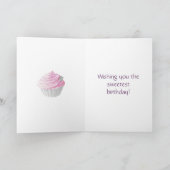 成長を続ける古い誕生日カード カード (内部)