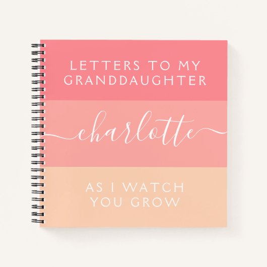 成長を見守る孫娘への手紙 ノートブック (正面)