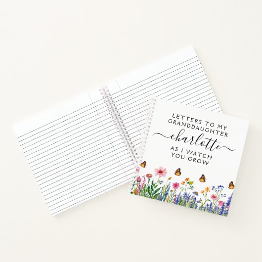成長を見守る孫娘への手紙 ノートブック (内部)