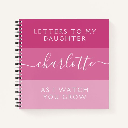 成長を見守る私の娘への手紙 ノートブック (正面)