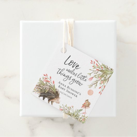 成長を見守る |ウッドランドベビーシャワーメッセージカード フェイバータグ (インサイチュ)