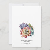 「成長を見守る」赤ちゃんシャワー招待状 招待状 (裏面)