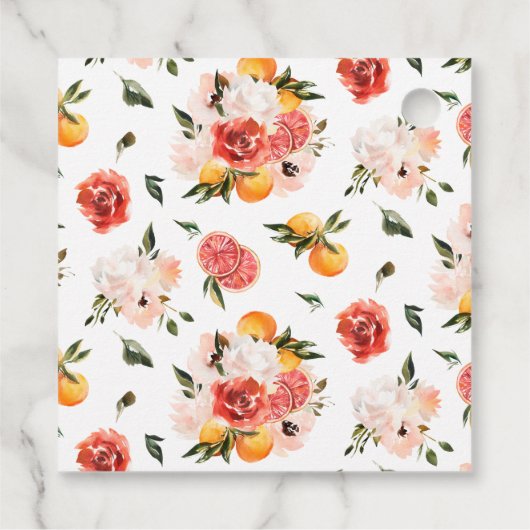 成長を見守る | Citrusベビーシャワーメッセージカード フェイバータグ (裏面)