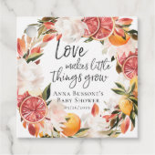 成長を見守る | Citrusベビーシャワーメッセージカード フェイバータグ (正面)