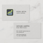 成長アイコン |ソーシャルメディアマーケティング 名刺 (正面/裏面)