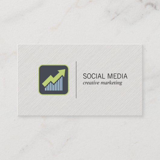 成長アイコン |ソーシャルメディアマーケティング 名刺 (正面)