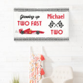 成長アップ2高速レッドレースカーボーイヴィンテージ2nd 横断幕 (インサイチュ)