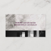 成長グラフのアイコン | 株式市場グラフ 名刺 (裏面)