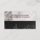 成長グラフのアイコン | 株式市場グラフ 名刺 (裏面)