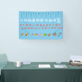 成長グラフのバナー 横断幕 (トレードショー)