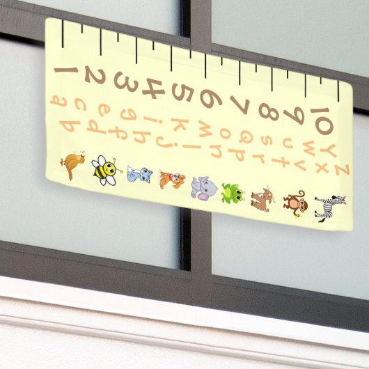 成長グラフのバナー 横断幕 (ビルの外側)