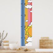 成長グラフパーソナライズされたルーラー(メス) |私の成長 ポスター (キッチン)