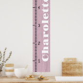 成長グラフパーソナライズされたルーラー（メス） |私の成長 ポスター (キッチン)