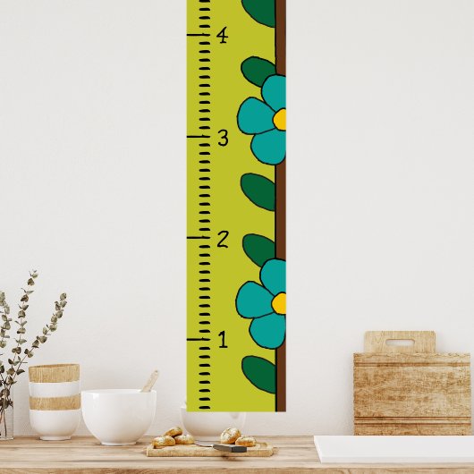 成長グラフルーラー(メス) |私の成長 ポスター (キッチン)