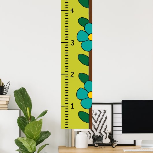 成長グラフルーラー(メス) |私の成長 ポスター (ホームオフィス)