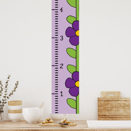 成長グラフルーラー(メス) |私の成長 ポスター (キッチン)