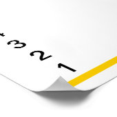 成長グラフ – 線、足、インチ ポスター (角)