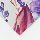 成長トラッカー – マイルストーン – 紫色の水色 フリースブランケット (角)