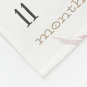 成長トラッカー – マイルストーン – Boho水色 フリースブランケット (角)