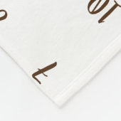 成長トラッカー – 白い開花の分岐マイルストーン フリースブランケット (角)