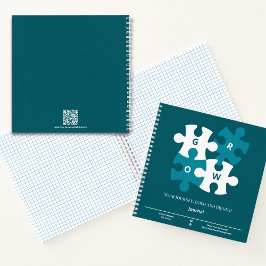 成長パズルあなたの旅ティール（緑がかった色）ライフコーチ ノートブック