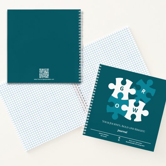 成長パズルあなたの旅ティール(緑がかった色)ライフコーチ ノートブック