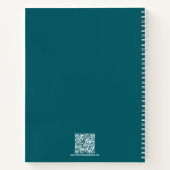 成長パズルはっきりしたと明るいティール(緑がかった色)ライフコーチ ノートブック (裏面)