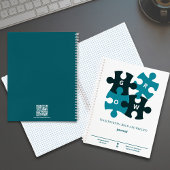 成長パズルはっきりしたと明るいティール(緑がかった色)ライフコーチ ノートブック