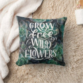 成長フリーワイルドフラワーボホ引用文サボテン クッション (ブランケット)