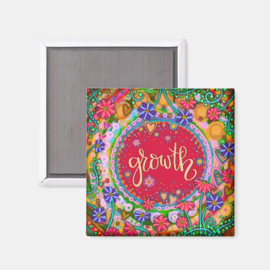 成長フローラ感動的吸光磁石 マグネット (正面/裏面)