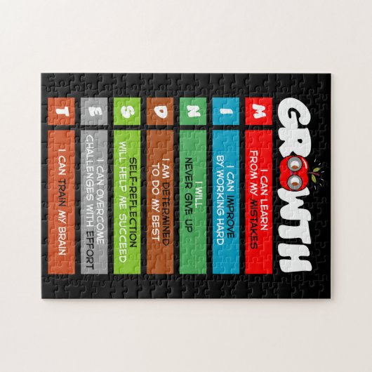 成長マインドセおもしろいット教室の脳の動機 ジグソーパズル (横)