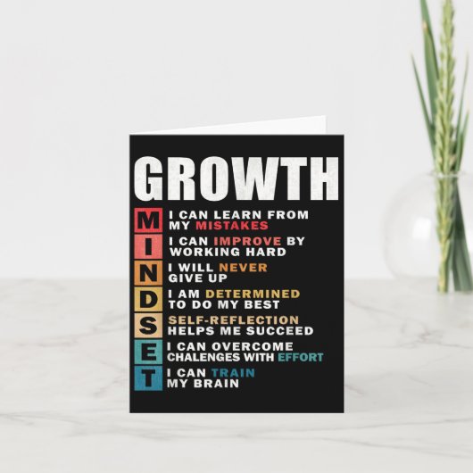 成長マインドセットの定義　やる気を出す名言 インスピレーション カード (正面)