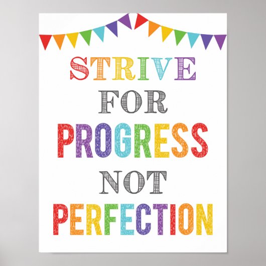 成長マインドセットを完成させないで進歩を目指す ポスター (正面)