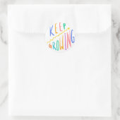 成長マインドセットステッ保ク「成長」 ラウンドシール (バッグ)