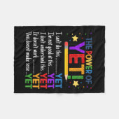 成長マインドセット先生の優しさパワーまだインスピリ フリースブランケット (正面(横))