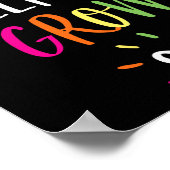 成長マインドセット前向き新学期先生St ポスター (角)