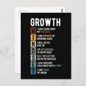 成長マインドセット定義 – やる気を起こさせる引用文 ポストカード (正面/裏面)