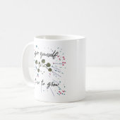 成長マインドセット感動的デザイン コーヒーマグカップ (正面左)