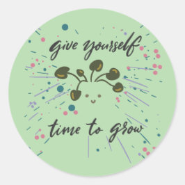 成長マインドセット感動的デザイン ラウンドシール