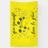 成長マインドセット感動的デザイン 横断幕 (縦)