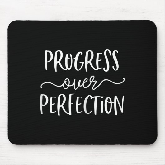 成長マインドセット教師のシャツが完璧に進歩 マウスパッド (正面)