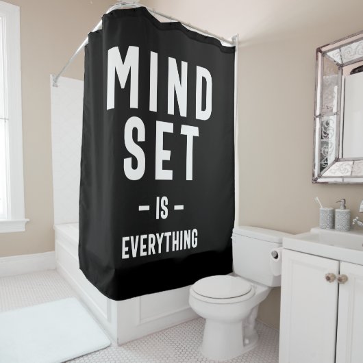 成長マインドセット起業家先生フィットネスモチベーション シャワーカーテン (インサイチュ)