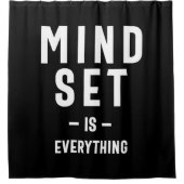 成長マインドセット起業家先生フィットネスモチベーション シャワーカーテン (正面)