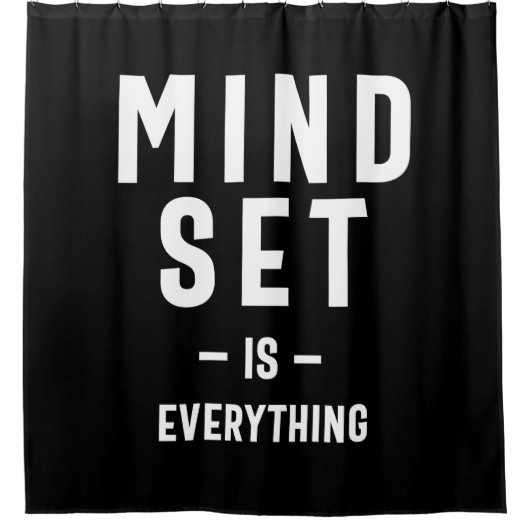 成長マインドセット起業家先生フィットネスモチベーション シャワーカーテン (正面)