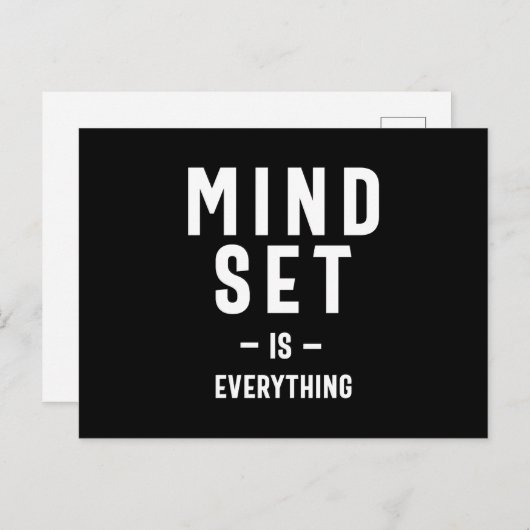 成長マインドセット起業家先生フィットネスモチベーション ポストカード (正面/裏面)