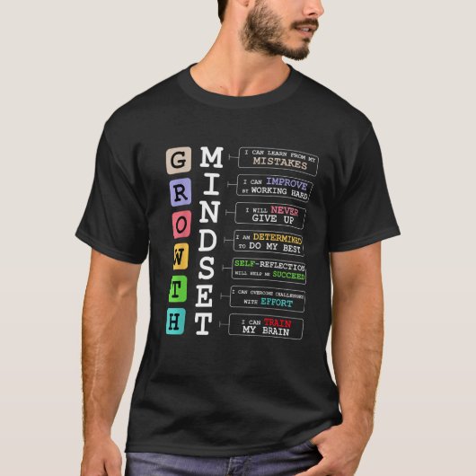 成長マインド前向きスクールクラスルーム先生ギ Tシャツ (正面)