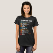 成長マインド前向き学校の授業先生 Tシャツ (正面フル)
