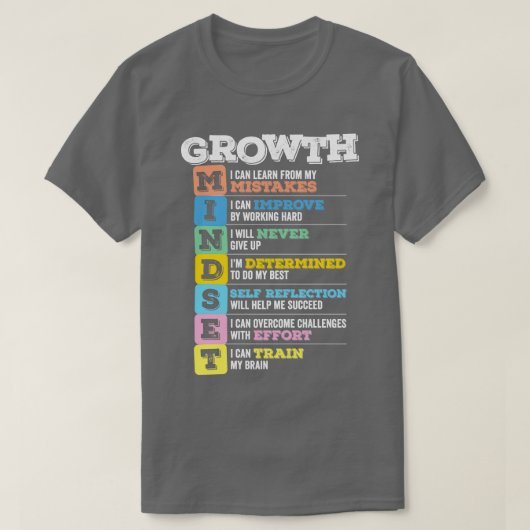 成長マインド Tシャツ (デザイン正面)