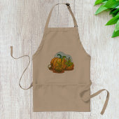 成長中のカボチャのオレンジ色の野菜エプロン スタンダードエプロン