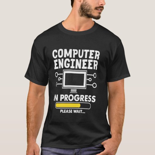成長中のコンピュータエンジニア、しばらくお待ちを Tシャツ (正面)